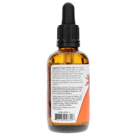 Liquid Vitamin D-3 400 IU, 2 Oz, NOW