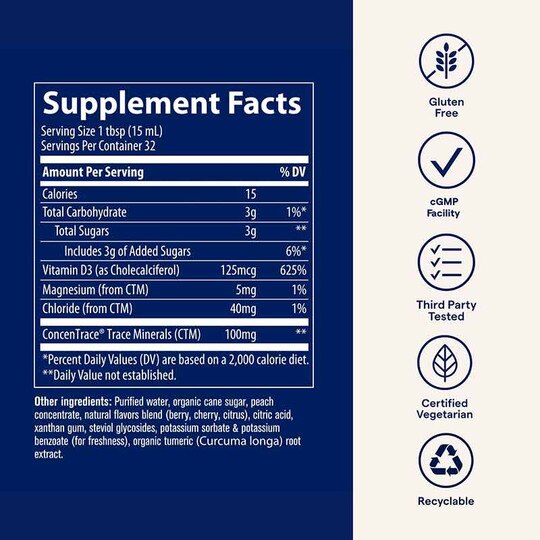 Liquid Vitamin D3 125 Mcg (5000 IU) Tropical Cherry, 16 Oz, TMR