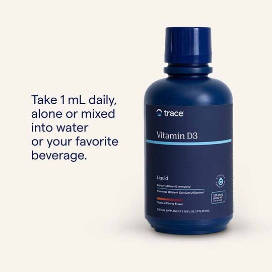 Liquid Vitamin D3 125 Mcg (5000 IU) Tropical Cherry, 16 Oz, TMR