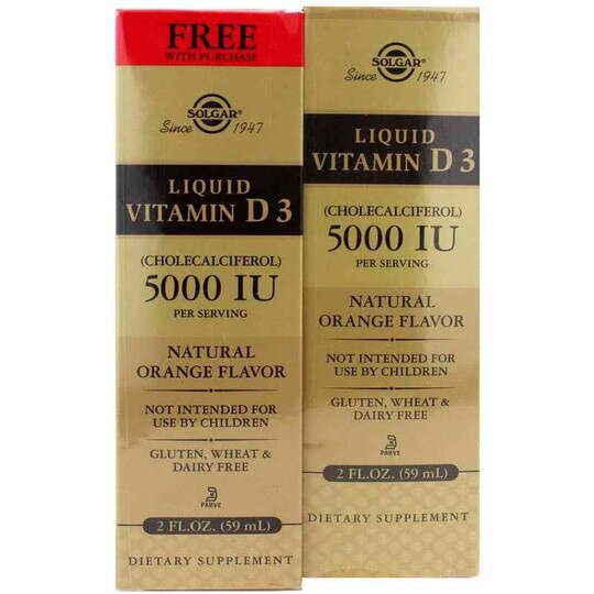 Liquid Vitamin D3 5000 IU Bonus Pack, Solgar