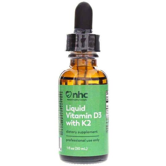 Liquid Vitamin D3 with K2, 1 Oz, NHC