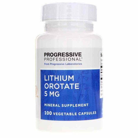 Lithium Orotate 5 Mg, 100 Veg Capsules, PGL