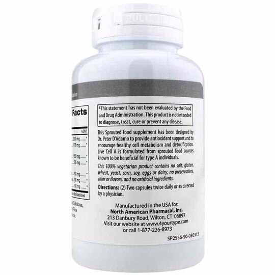 Live Cell Type A, 90 Veg Capsules, DAPN