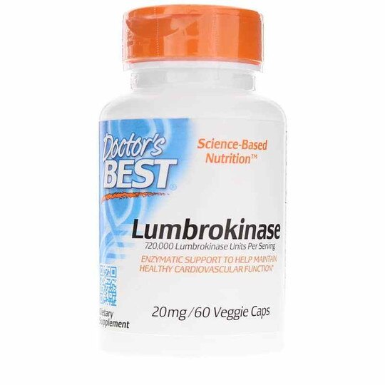 Lumbrokinase 20 Mg, 60 Veg Capsules, DRB