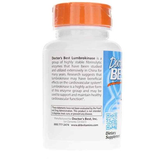 Lumbrokinase 20 Mg, 60 Veg Capsules, DRB