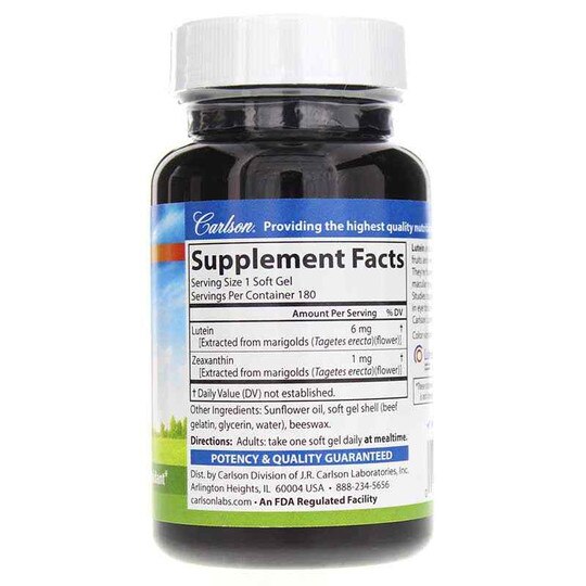 Lutein 6 Mg, 180 Softgels, CL