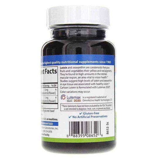 Lutein 6 Mg, 180 Softgels, CL