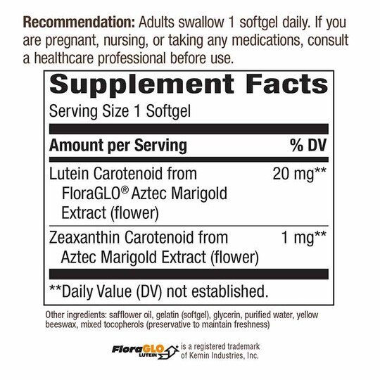 Lutein, 60 Softgels, NWA