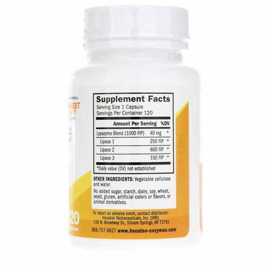 Lypazyme Enzyme for Fat Digestion, 120 Capsules, HSE