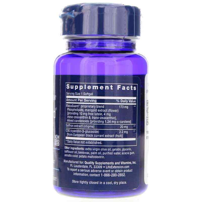 MacuGuard Ocular Support with Saffron, Life Extension