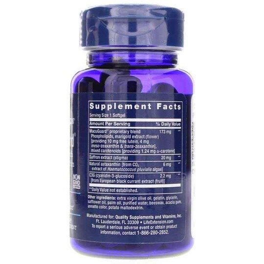 MacuGuard Ocular Support with Saffron & Astaxanthin, 60, LFE