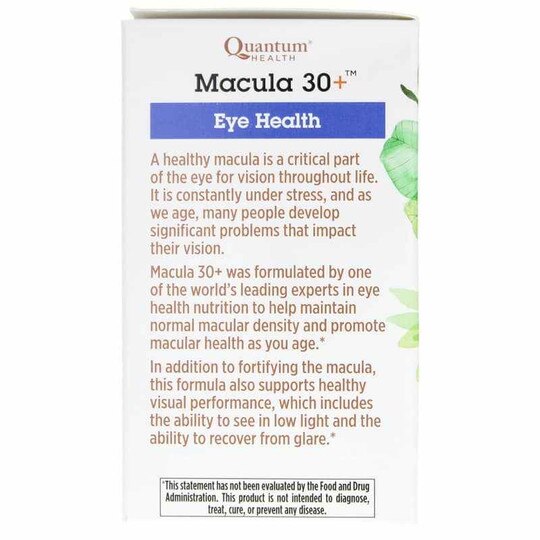 Macula 30+ Eye Health, 60 Softgels, QHT