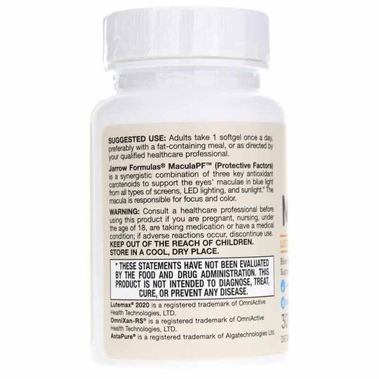 MaculaPF Blue Light Protection, 30 Softgels, JRF