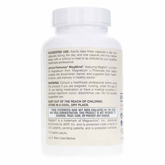 MagMind Magnesium L-Threonate, 90 Veg Capsules, JRF