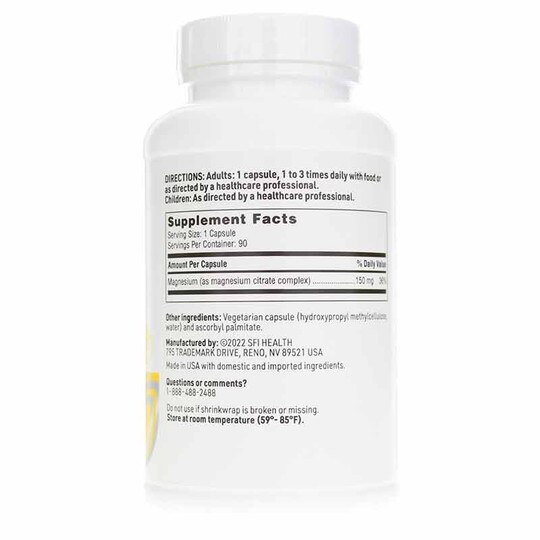 Magnesium Citrate, 90 Veg Capsules, KL