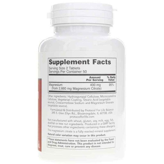 Magnesium Citrate, 100 Tablets, PFLB