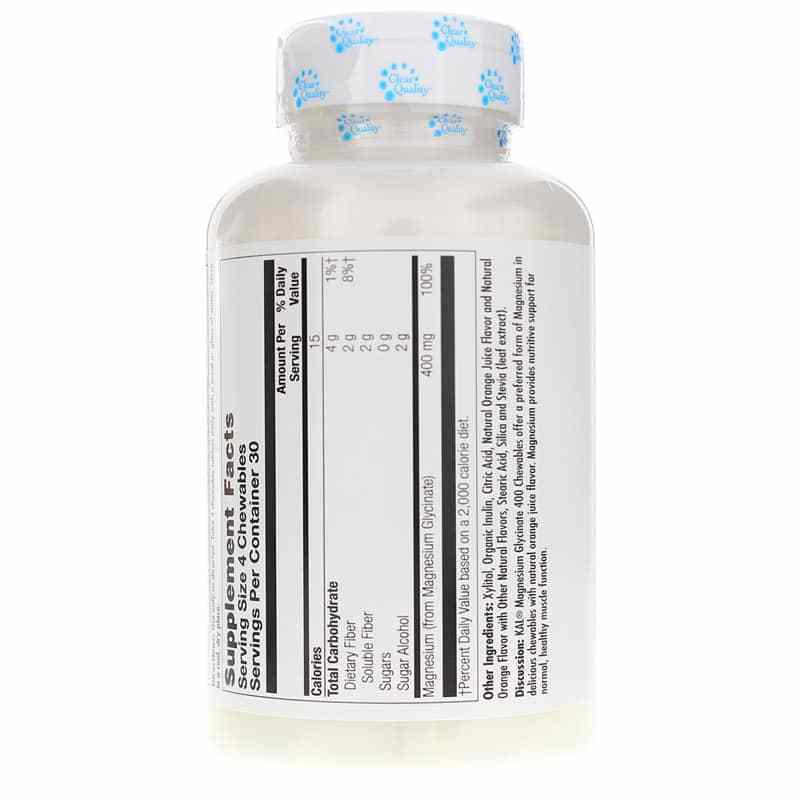 Magnesium Glycinate 400 Mg Chewables, Kal