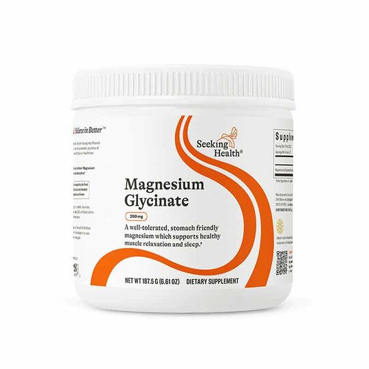 Magnesium Glycinate Powder 200 Mg, 6.61 Oz, SKH