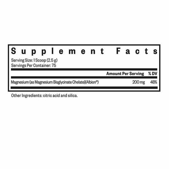 Magnesium Glycinate Powder 200 Mg, 6.61 Oz, SKH