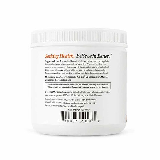 Magnesium Malate 500 Mg Powder, 8.82 Oz, SKH