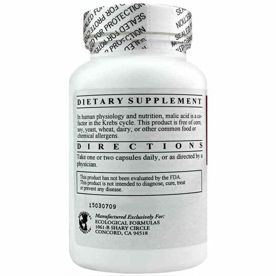 Malic Acid 600 Mg, 90 Capsules, ECF