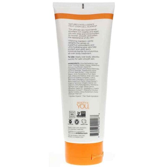 Mandarin Vanilla Body Lotion, Vitalizing Formula, 8 Oz, ADN