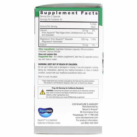 Marine Based Magnesium, 90 Veg Capsules, NAN