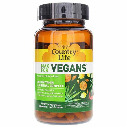 Max For Vegans Multi, 120 Vegan Capsules, CTL