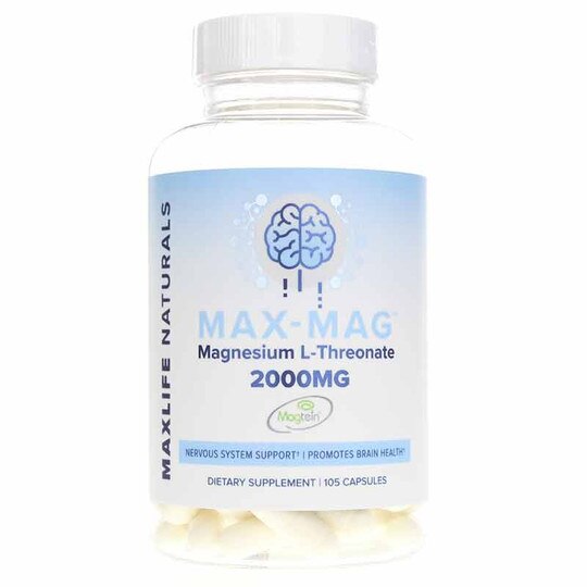 Max-Mag Magnesium L-Threonate 2000 Mg, 105 Capsules, MXN