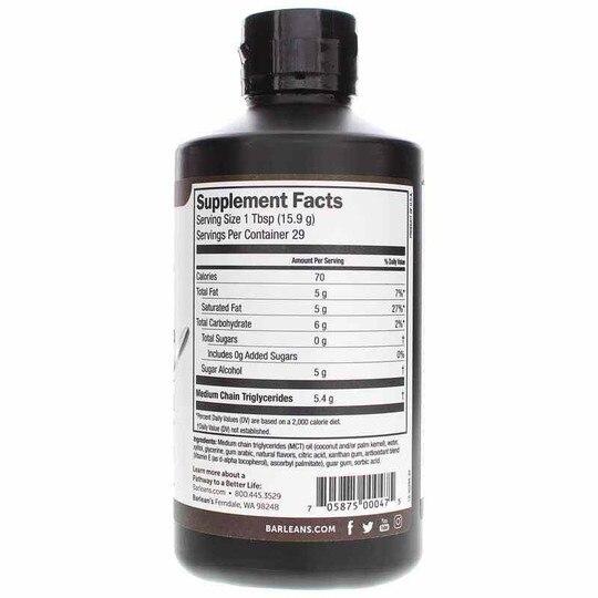 MCT Oil Coconut Flavor, Vegan Formula, 16, BOO