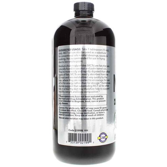 MCT Oil 100% Pure, 32 Oz, NOW