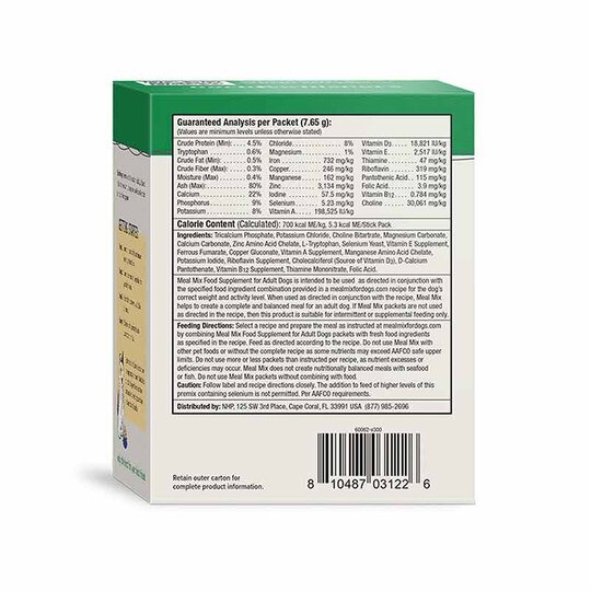 Meal Mix for Adult Dogs, 30 Packets, BW