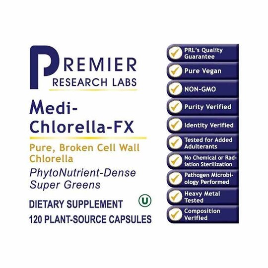 Medi Chlorella-FX Pure Organic Chlorella, 120 Veg Capsul, PRL