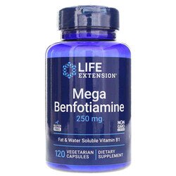 Mega Benfotiamine, 250 mg, 120 vegetarian capsules