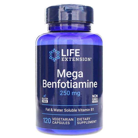 Mega Benfotiamine 250 Mg, 120 Veg Capsules, LFE