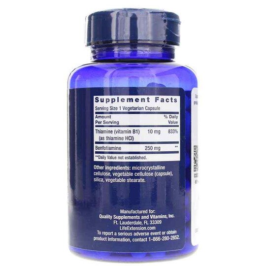 Mega Benfotiamine 250 Mg, 120 Veg Capsules, LFE