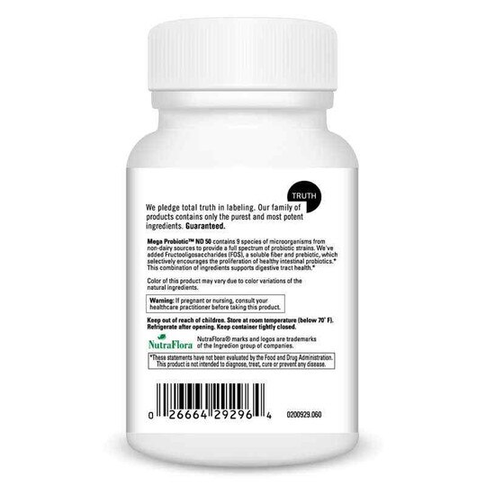 Mega Probiotic-ND 50, 60 Veg Capsules, DL