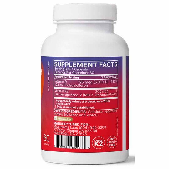 MegaQuin K2 + D3, 60 Capsules, MCBL