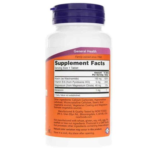 Melatonin 1 Mg, 100 Tablets, NOW