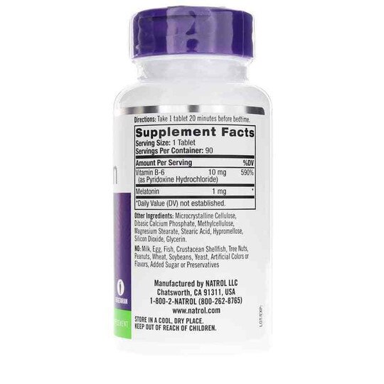 Melatonin 1 Mg Time Release, 90 Tablets, NTR