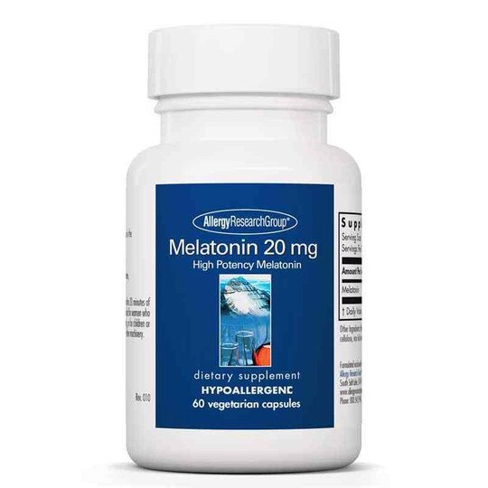 Melatonin 20 Mg, 60 Veg Capsules, ARG