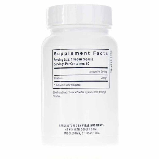 Melatonin 20 Mg, 60 Veg Capsules, VTN