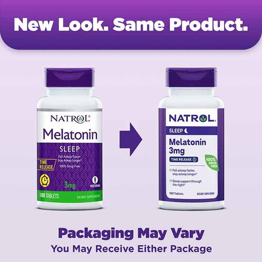 Melatonin 3 Mg Time Release, 100 Tablets, NTR
