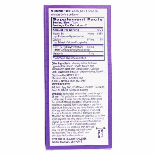 Melatonin + 5-HTP Advanced, 60 Bi-Layer Tablets, NTR
