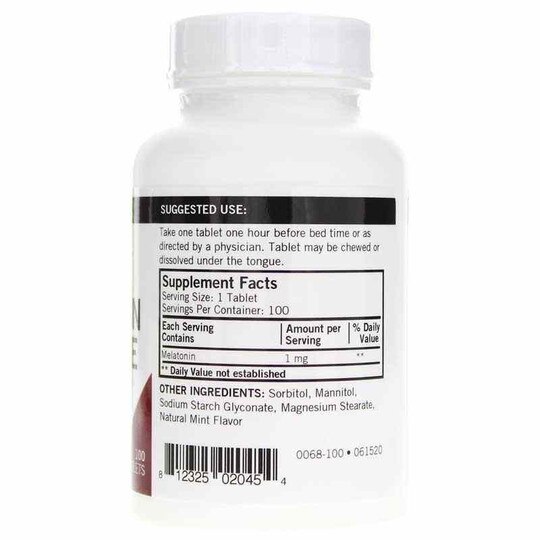 Melatonin Chewable Tablets 1 Mg, 100 Tablets, KRK