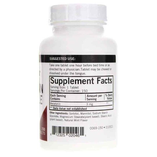 Melatonin Chewable Tablets 3 Mg, 150 Tablets, KRK