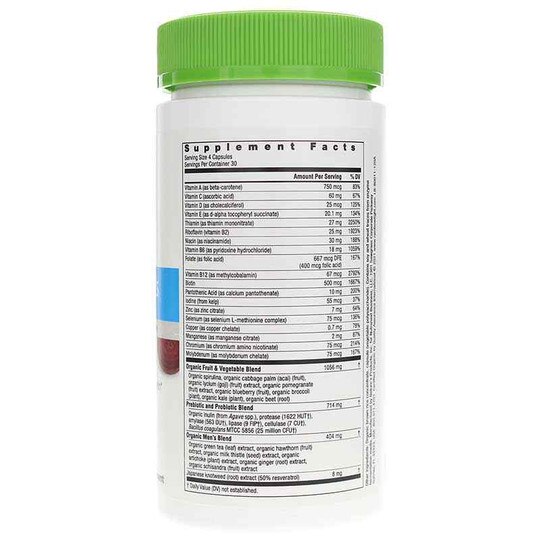 Men's Multivitamin Certified Organic, 120 Veg Capsules, RBL