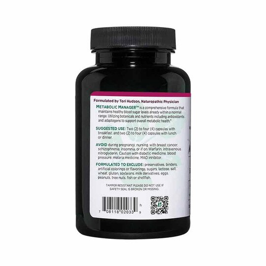 Metabolic Manager, 120 Veg Capsules, VTA