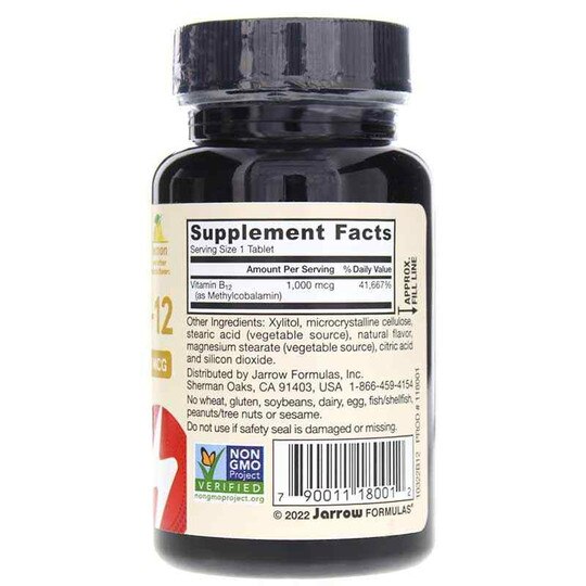 Methyl B-12 1,000 Mcg Lemon, 100 Chewable Tablets, JRF