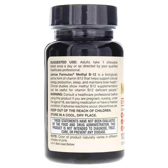 Methyl B-12 1,000 Mcg Lemon, 100 Chewable Tablets, JRF